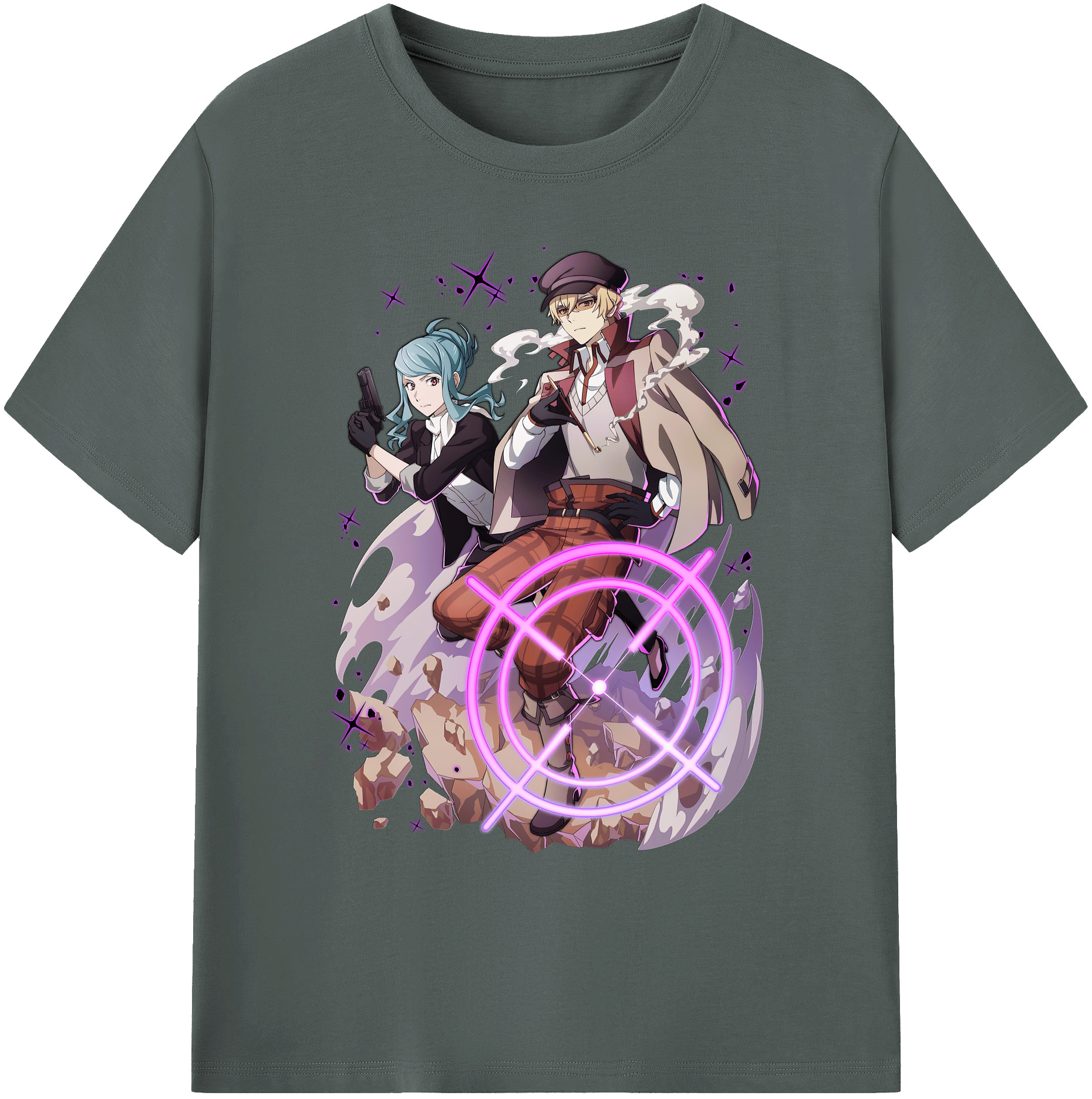 （画像用） 文豪ストレイドッグス Bungo Stray Dogs 綿100％ メンズ半袖Tシャツ｜肌触りやわらか＆通気性